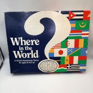Vintage Aristoplay Where in the World Board Game 1989 Geography Educational